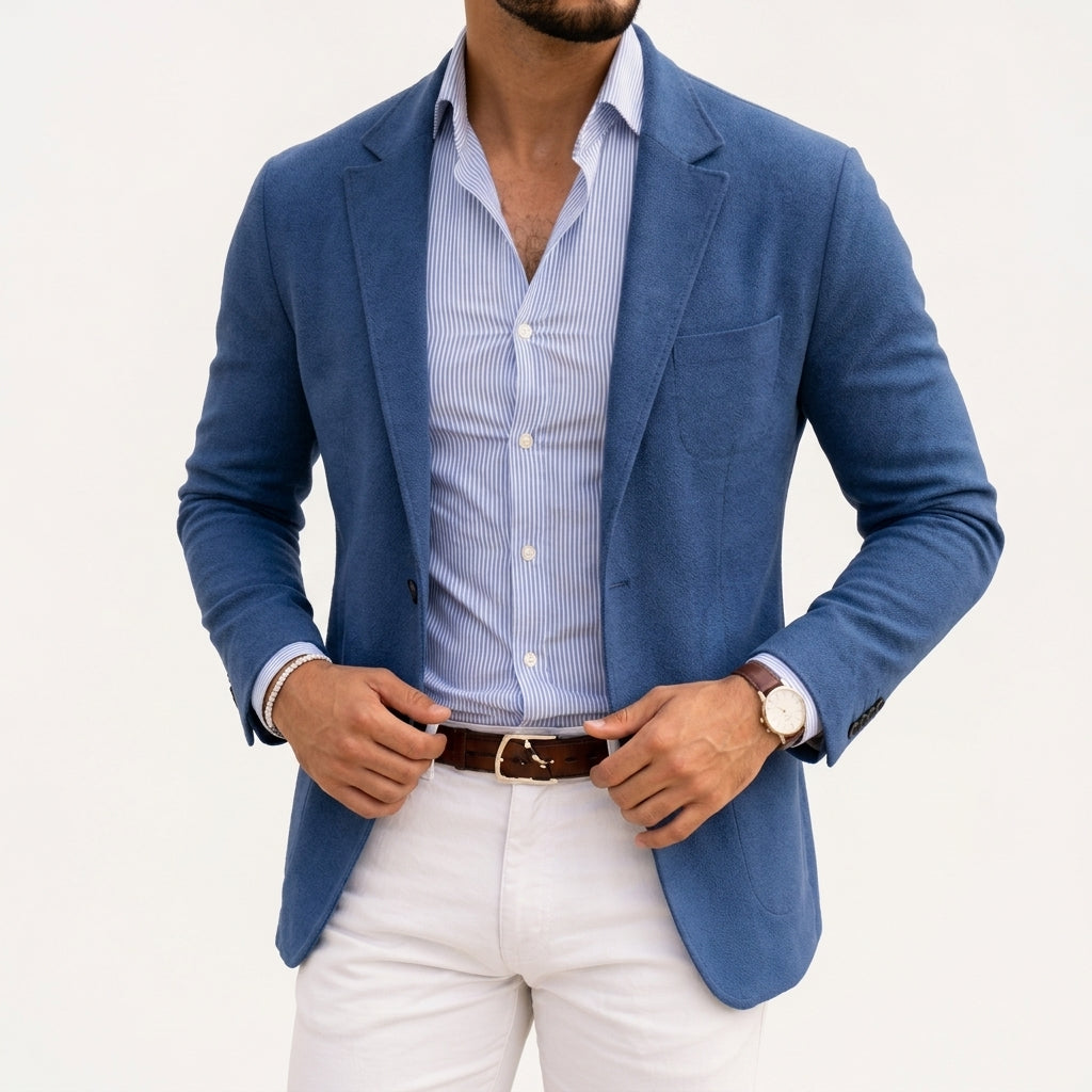 Varenzo Knit Blazer