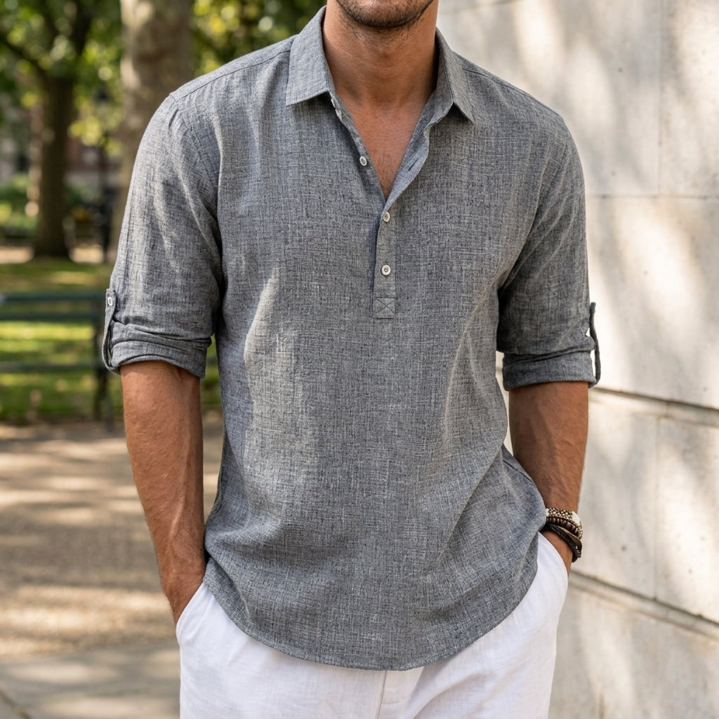 Silves Linen Henley Shirt