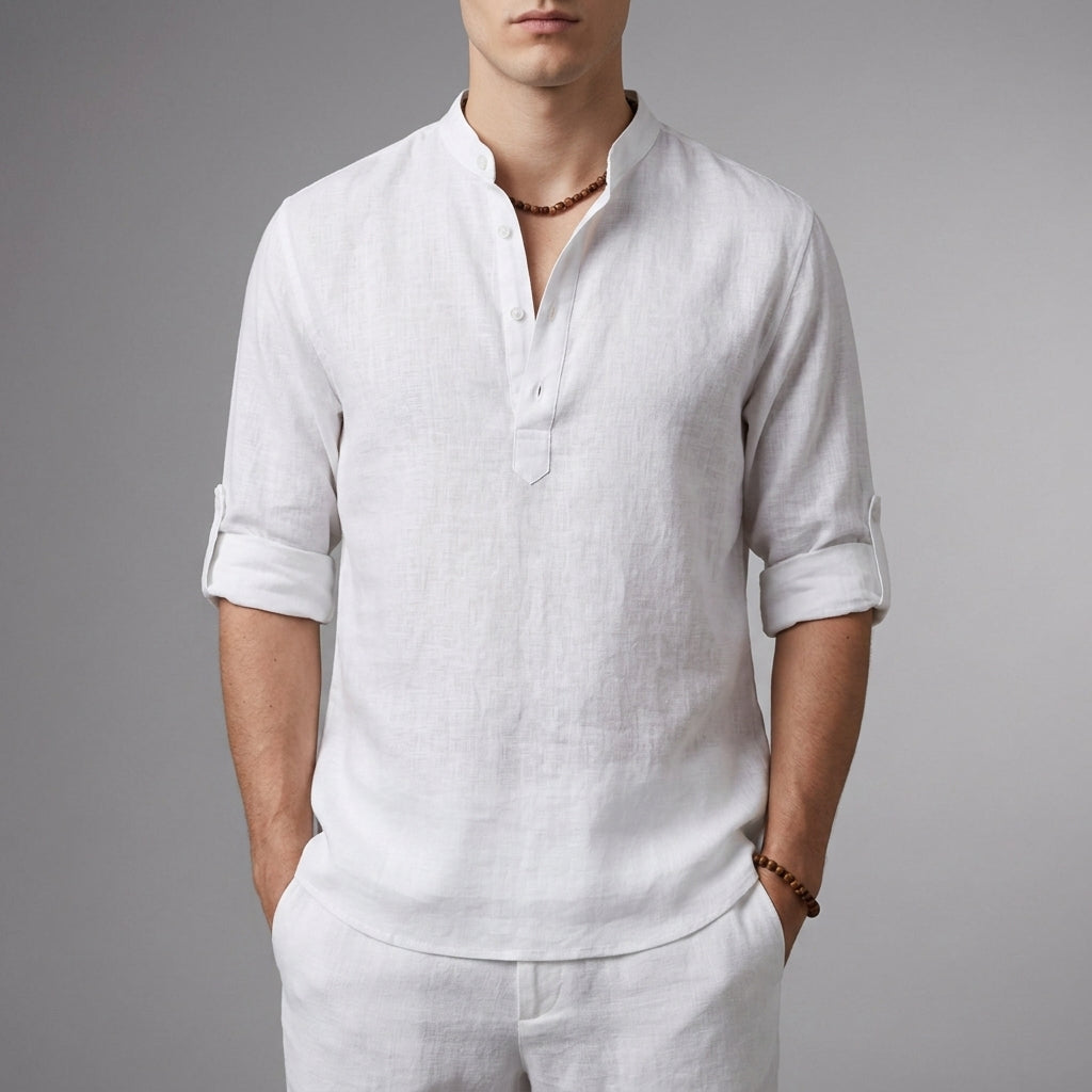 Perugia Linen Henley Shirt