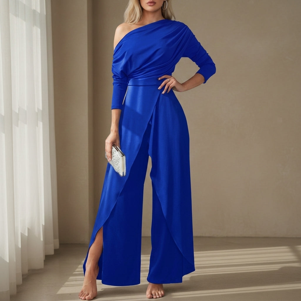 Ston One-Shoulder Wide-Leg Jumpsuit