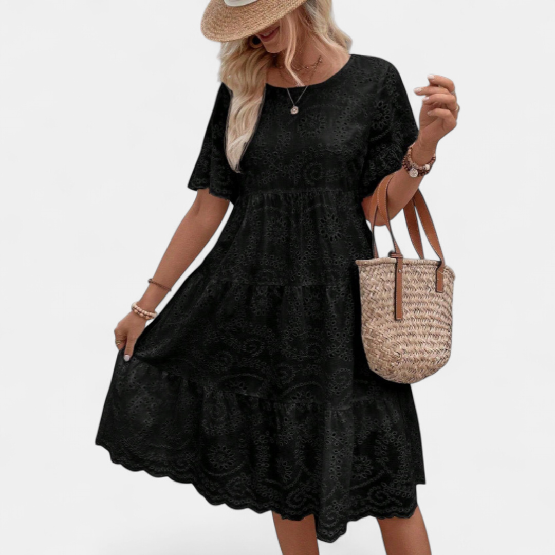 RAEMI | Elegant Casual Boho Round Neck Summer Dress