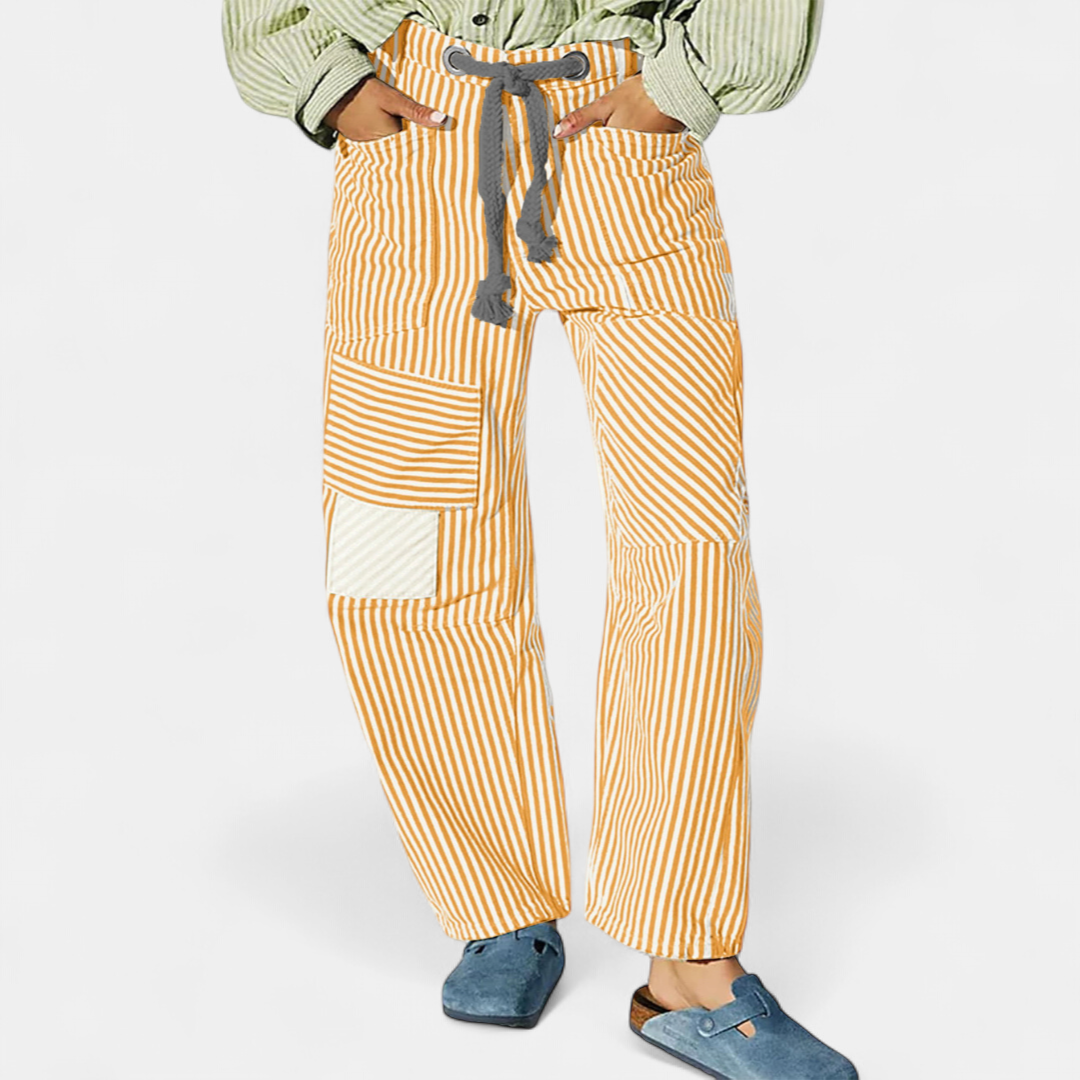 PERLAH | Wide Leg Striped Women's Pants