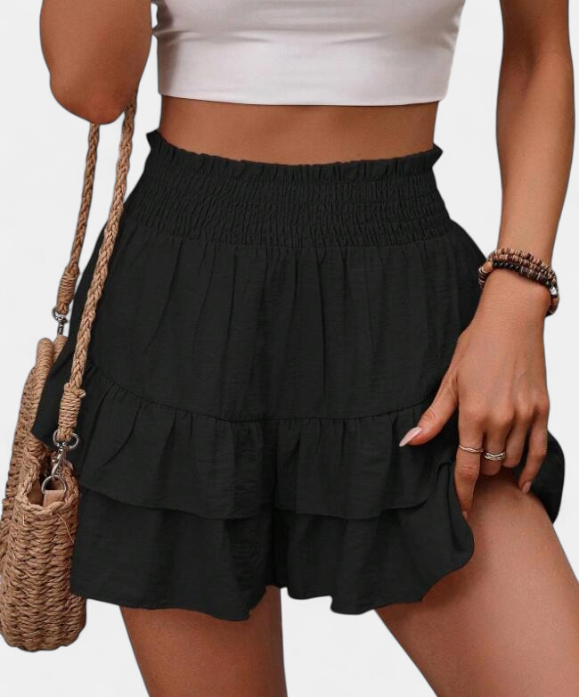 JAMET | Women's Casual Ruffle Tiered Boho Skort