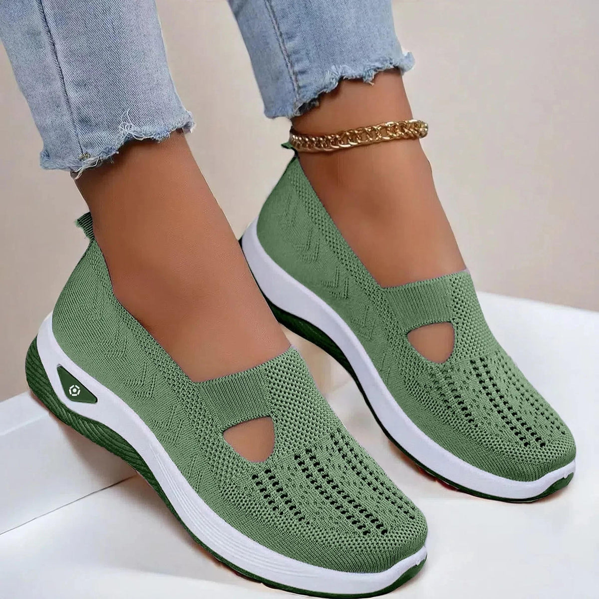 Womens Slip On Orthopedic Shoes with Memory Foam and Triple Arch Support