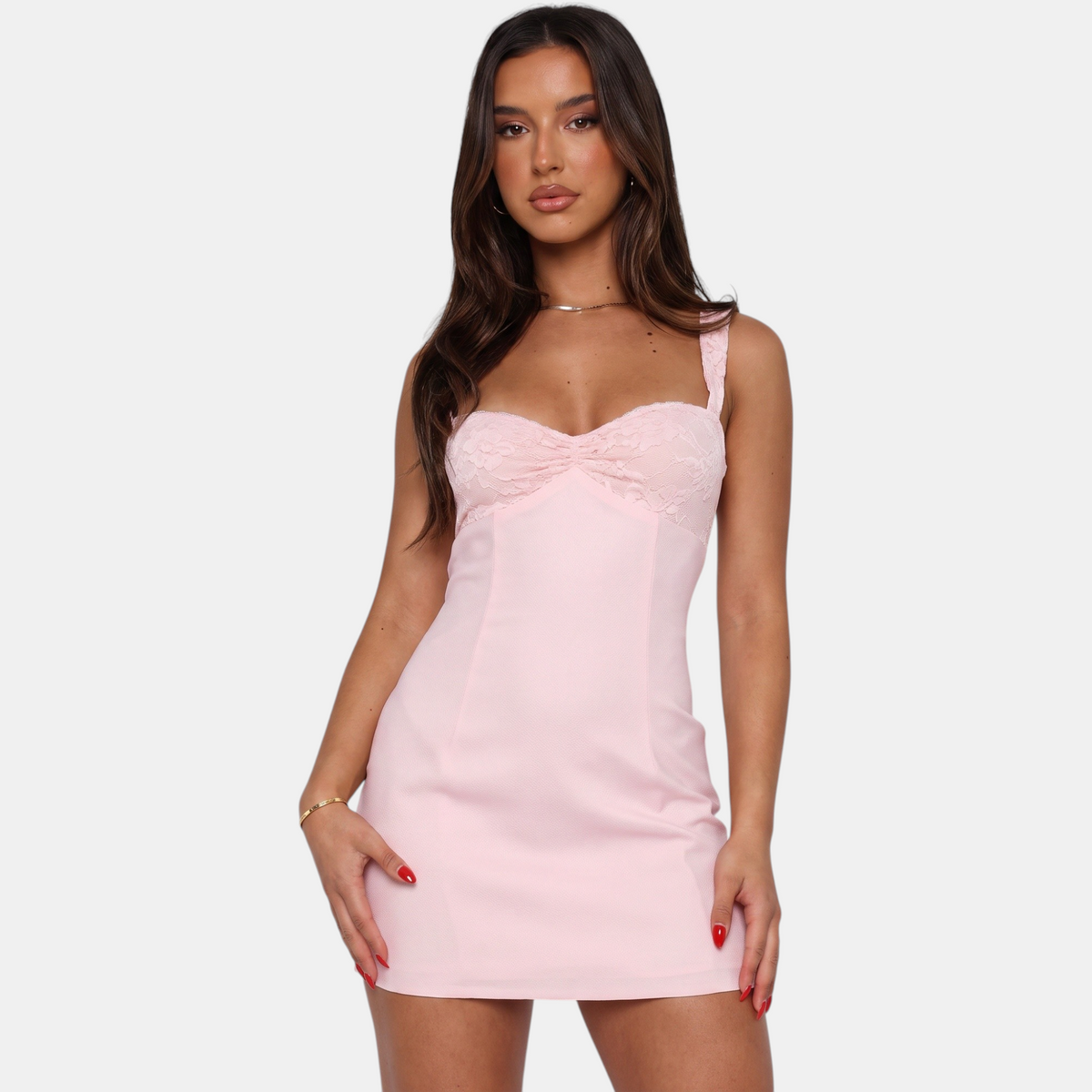 Women's Lace Bust Mini Homecoming Dress, Sweetheart Bodycon