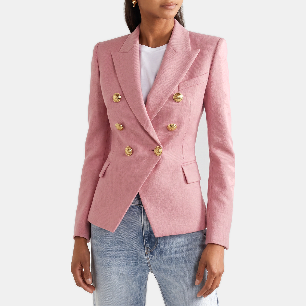 Women's Tailored Blazer, Double Breasted Notch Lapel