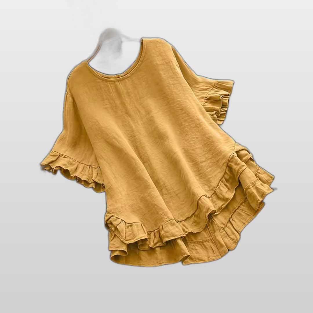 EVITA | Casual Ruffle Hem Women's Top