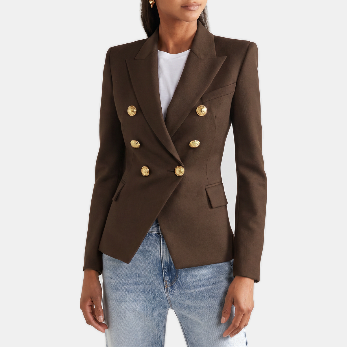 Women's Tailored Blazer, Double Breasted Notch Lapel