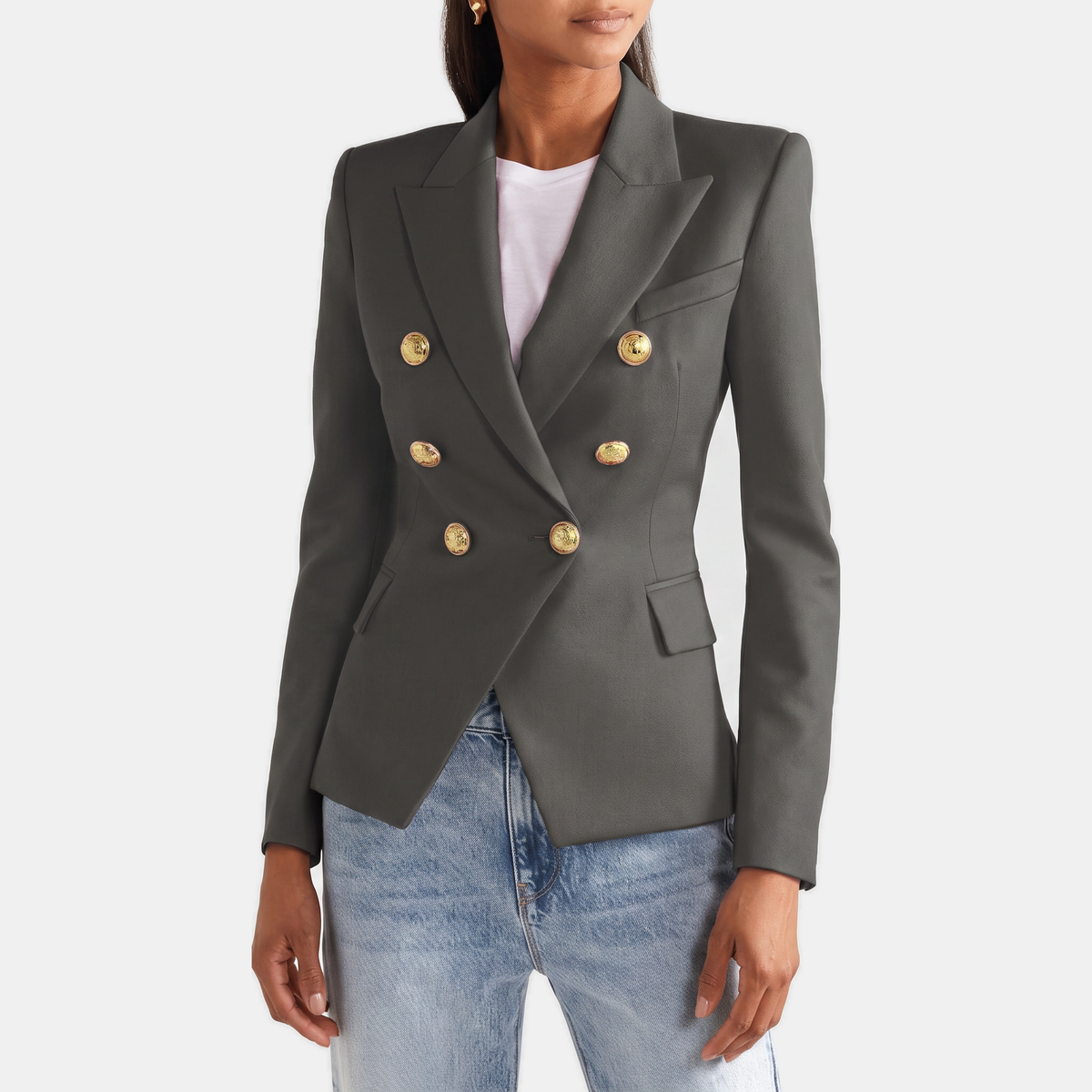 Women's Tailored Blazer, Double Breasted Notch Lapel