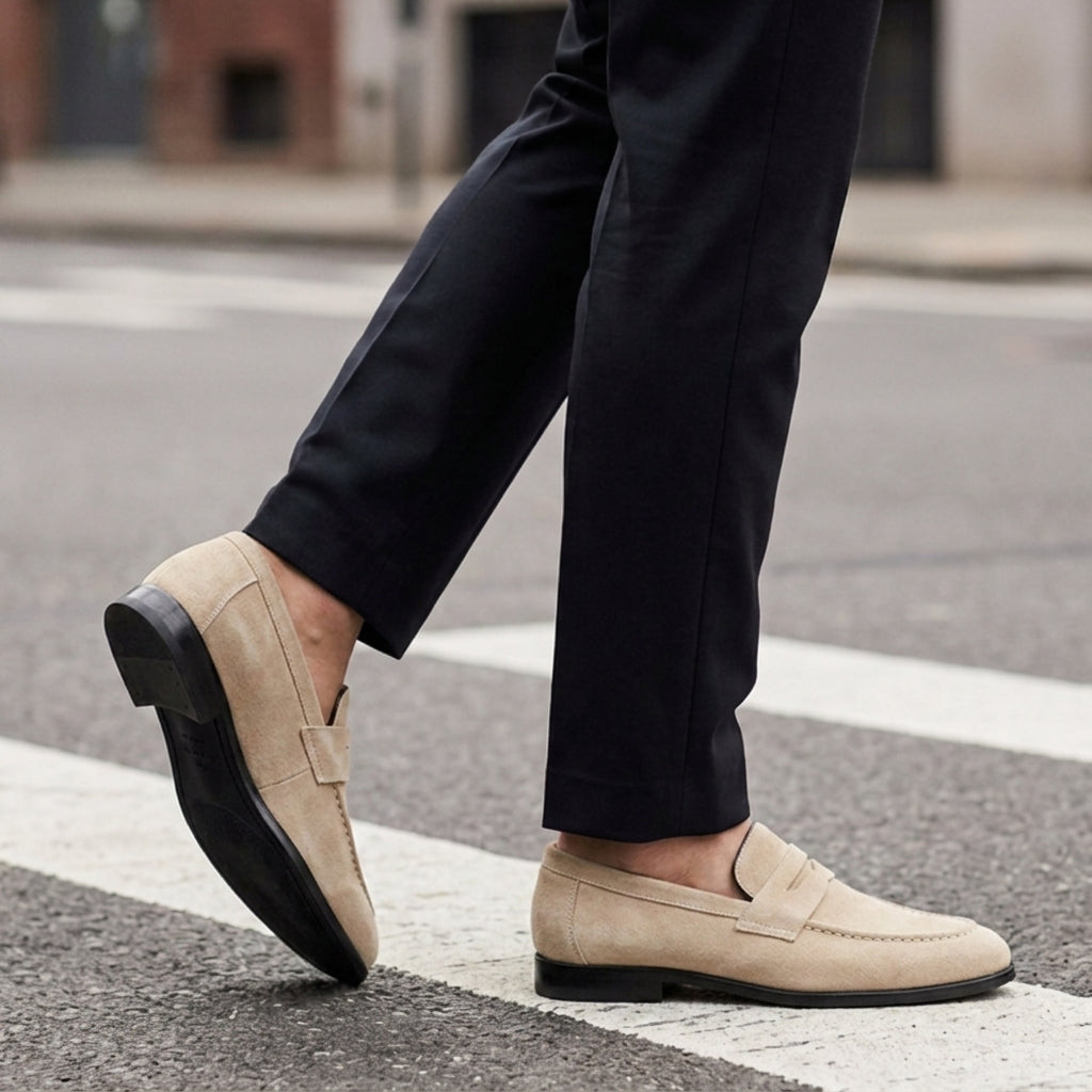 Mougins Suede Penny Loafers