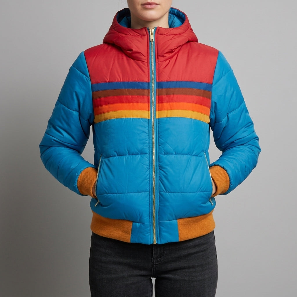 Camogli Striped Puffer Jacket