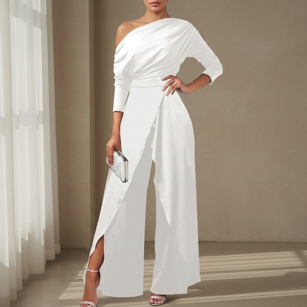Ston One-Shoulder Wide-Leg Jumpsuit