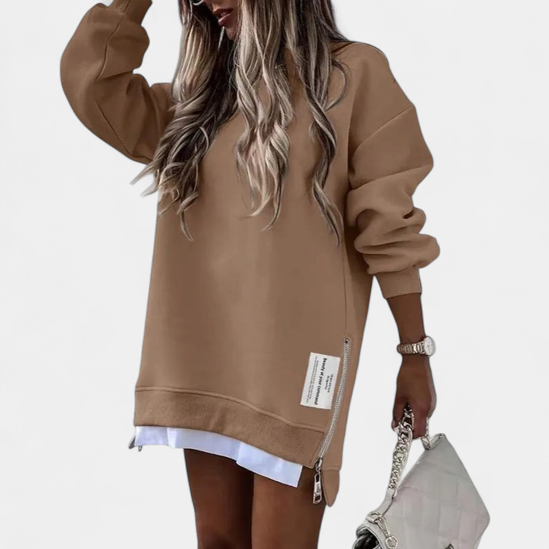 MELISA | Oversized Drop Shoulder Sweatshirt Dress for Women | Casual Everyday
