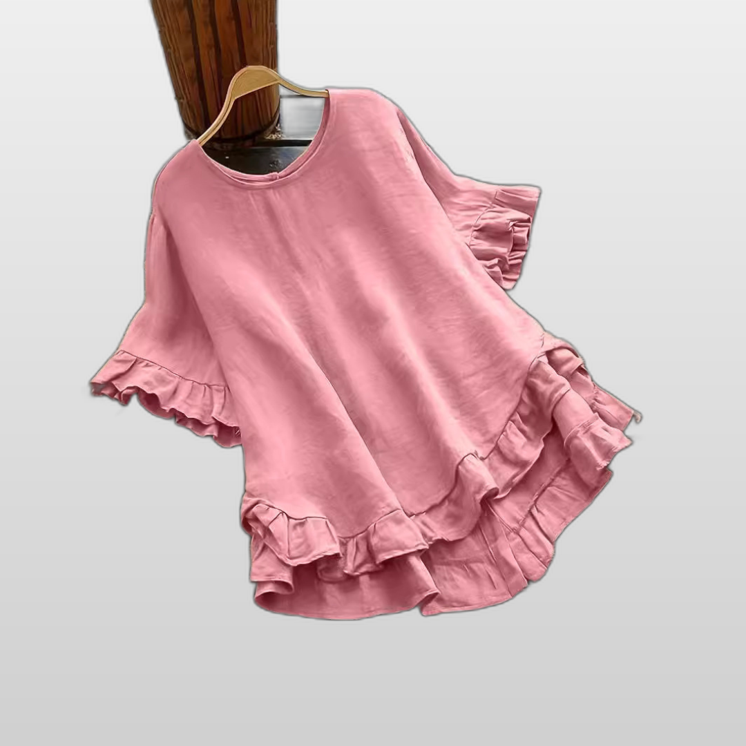 EVITA | Casual Ruffle Hem Women's Top