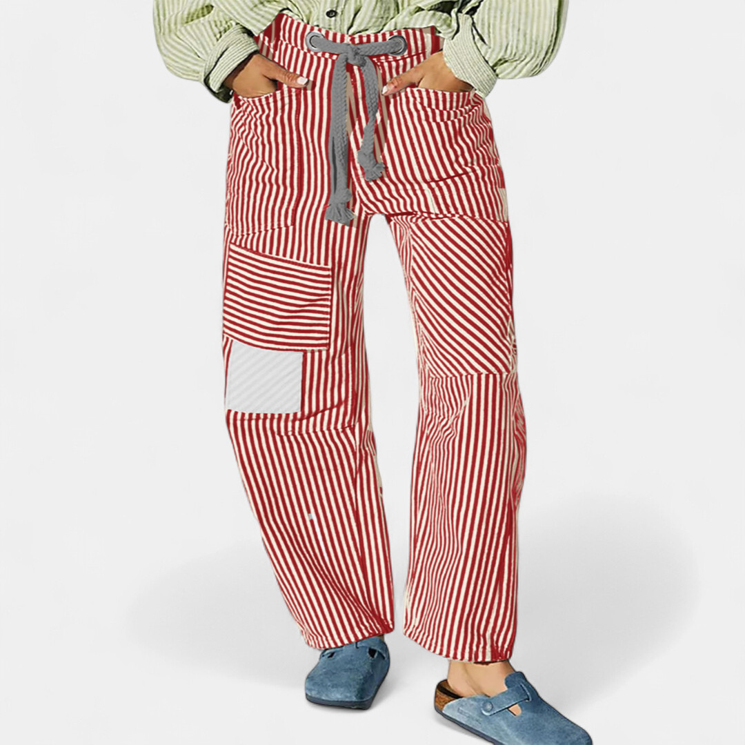 PERLAH | Wide Leg Striped Women's Pants