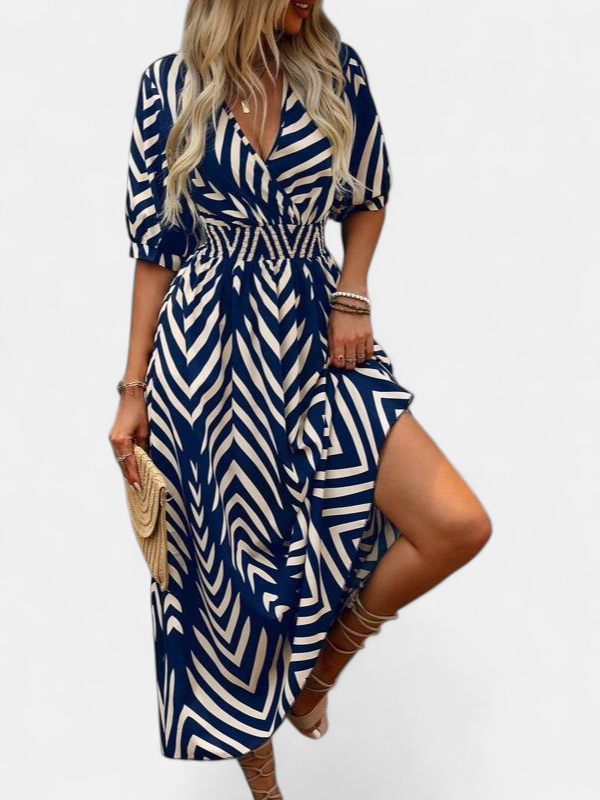 CALLIETA | Casual Lightweight Ruffle Black Summer Dress