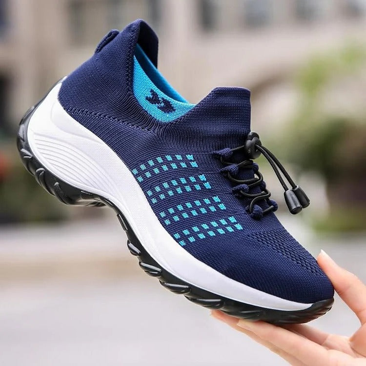Orthopedic Walking Shoes with High Arch Support and Wide Toe Box, Breathable Cushioned Sole