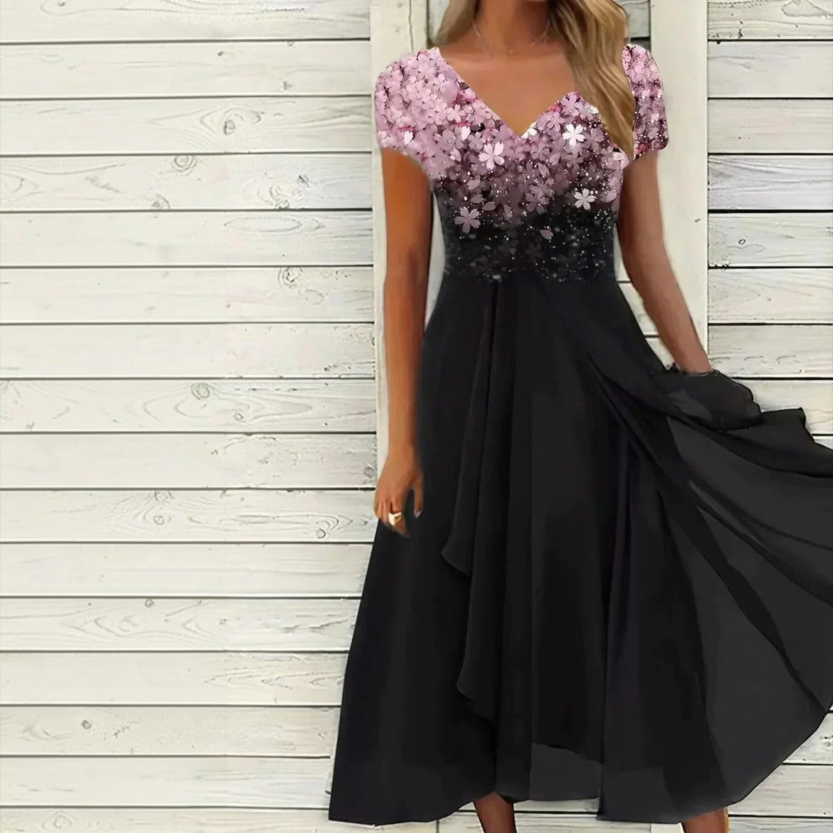 Chiffon Evening Dress with Flowing Silhouette