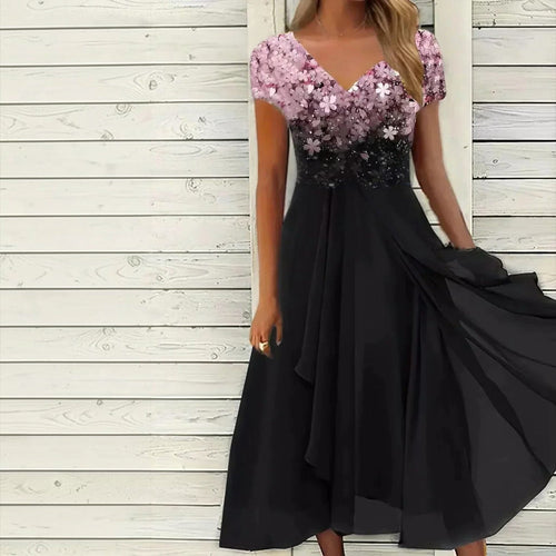 Chiffon Evening Dress with Flowing Silhouette