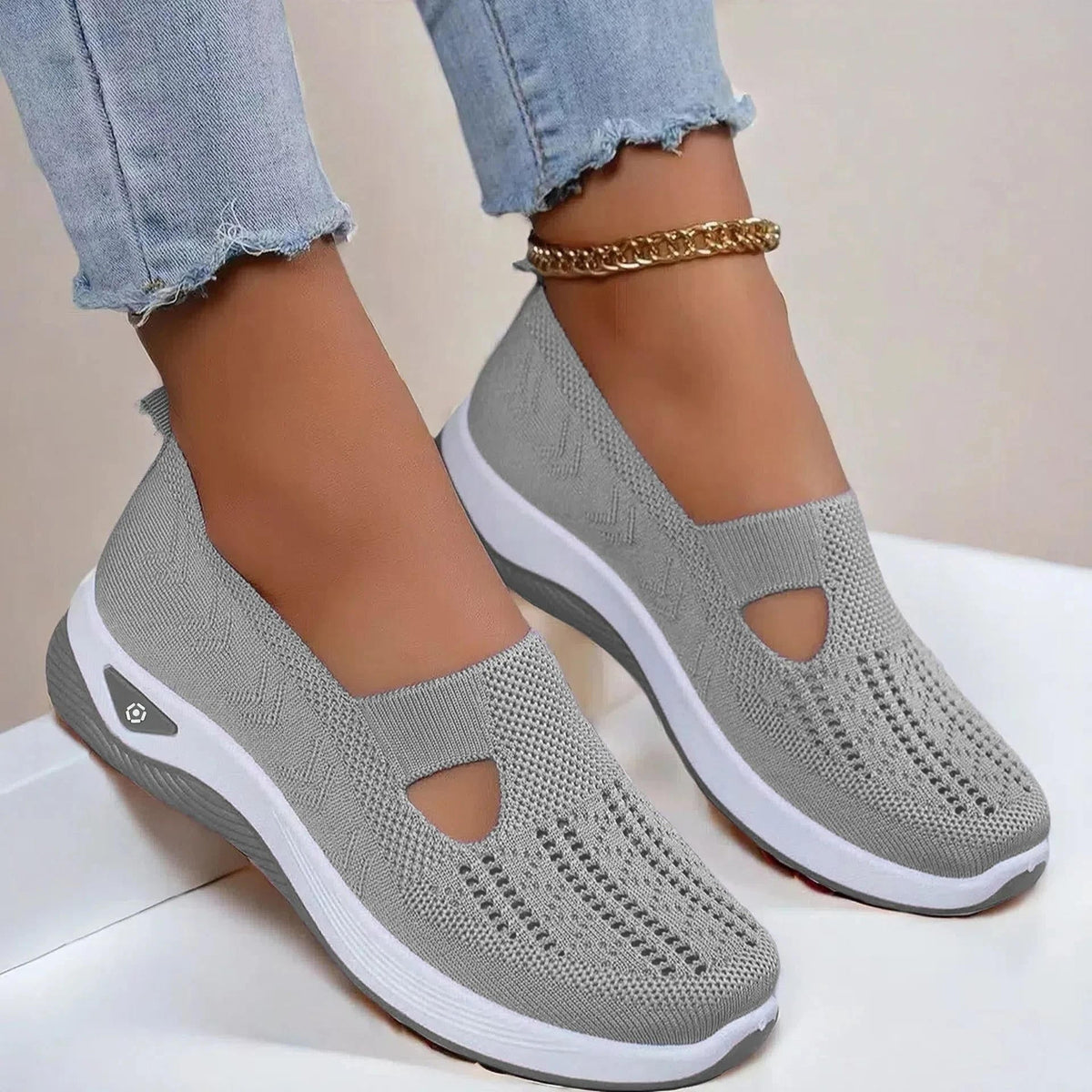 Womens Slip On Orthopedic Shoes with Memory Foam and Triple Arch Support