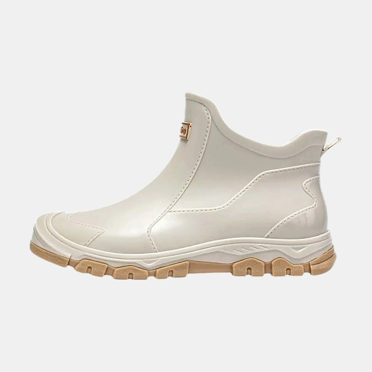 Women's Waterproof Chelsea Rain Boots, Glossy Slip On Ankle