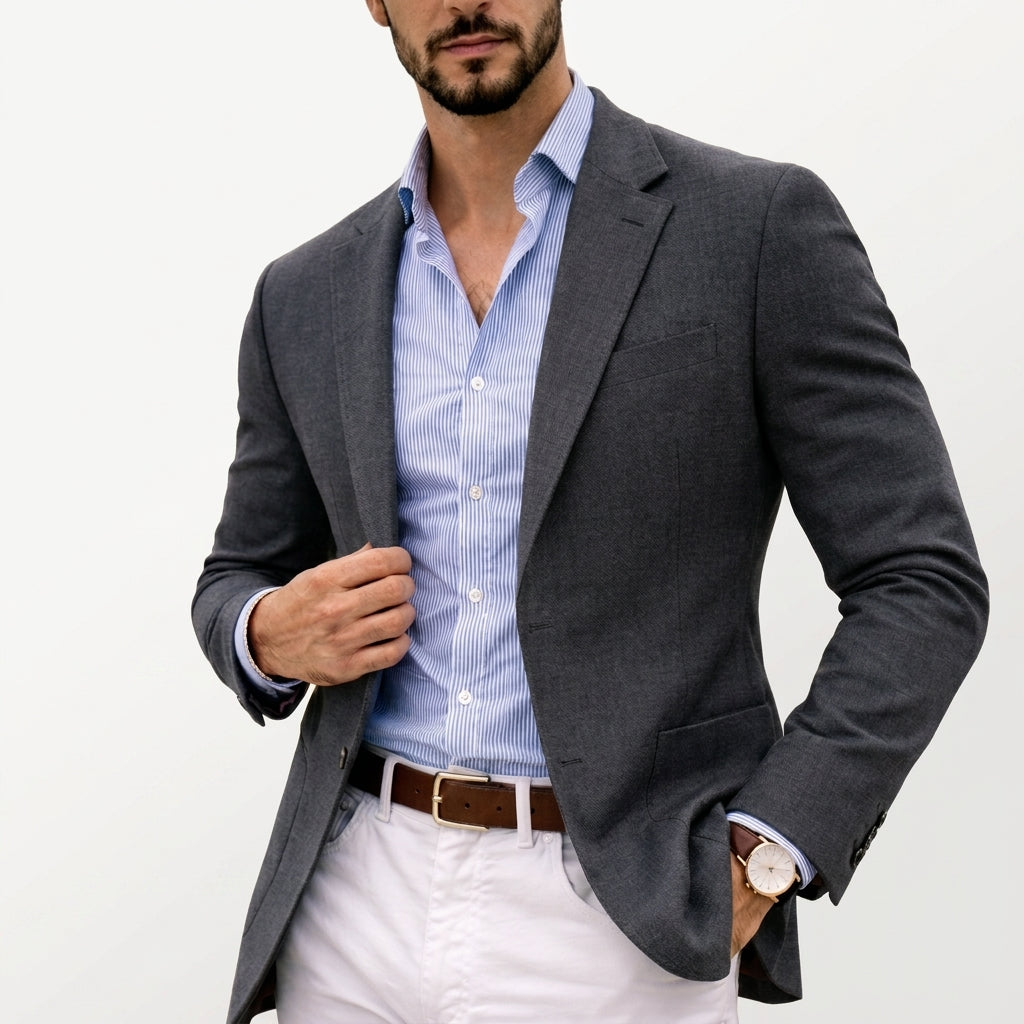 Varenzo Knit Blazer