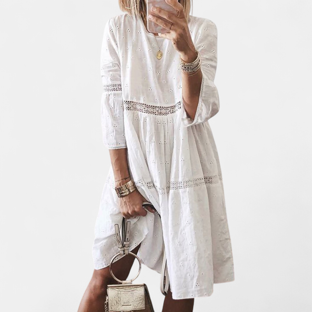 ORLIE | Tiered 3/4 Sleeve Casual Sundress for Women | Flowy Everyday Summer Dress