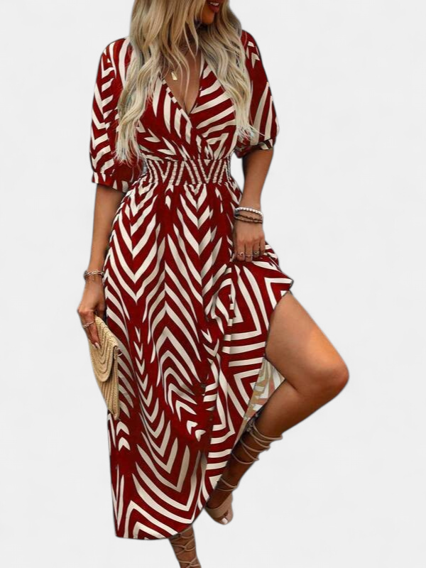 CALLIETA | Casual Lightweight Ruffle Black Summer Dress