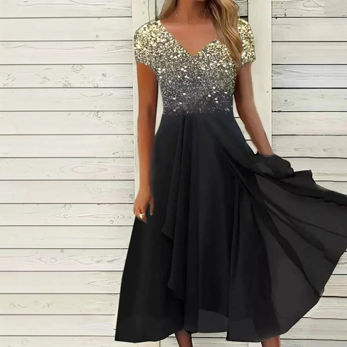 Chiffon Evening Dress with Flowing Silhouette