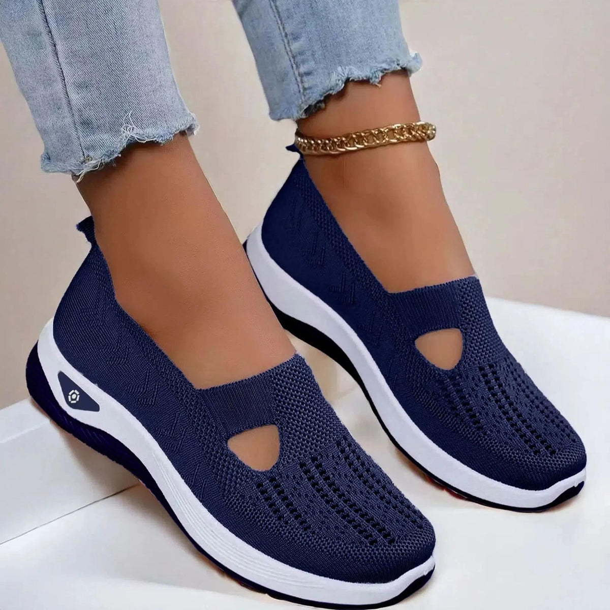 Womens Slip On Orthopedic Shoes with Memory Foam and Triple Arch Support