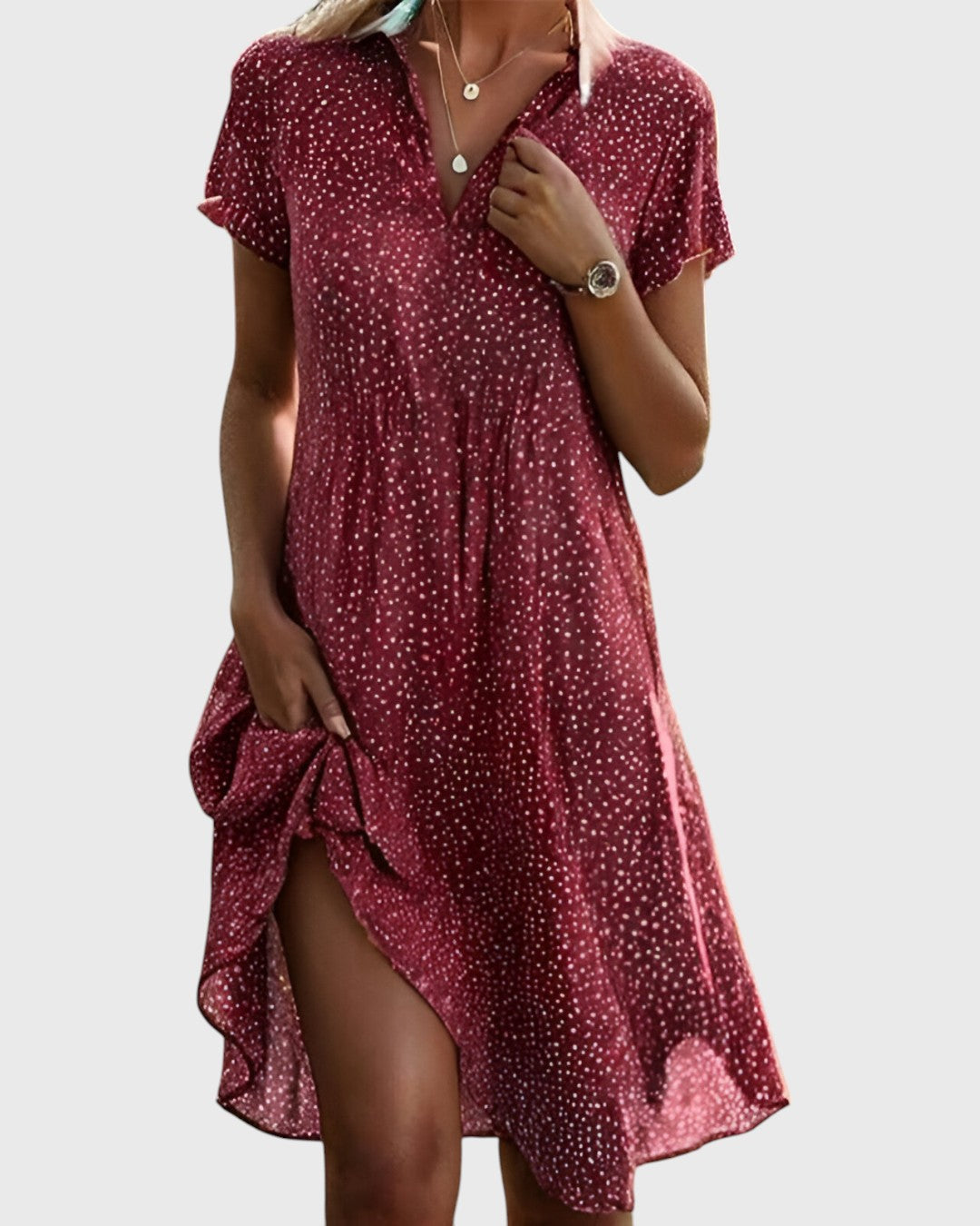 MARY | Loose-Fit V-Neck Women's Sundress
