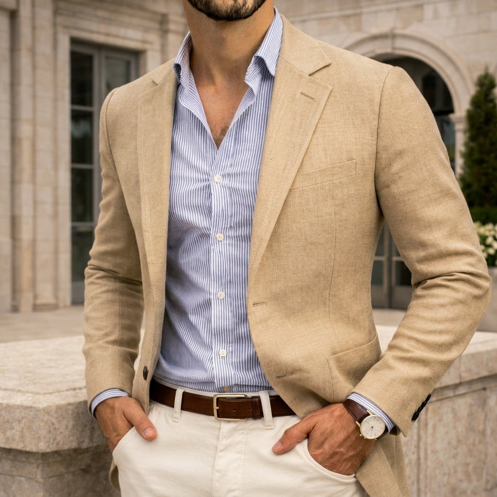Varenzo Knit Blazer