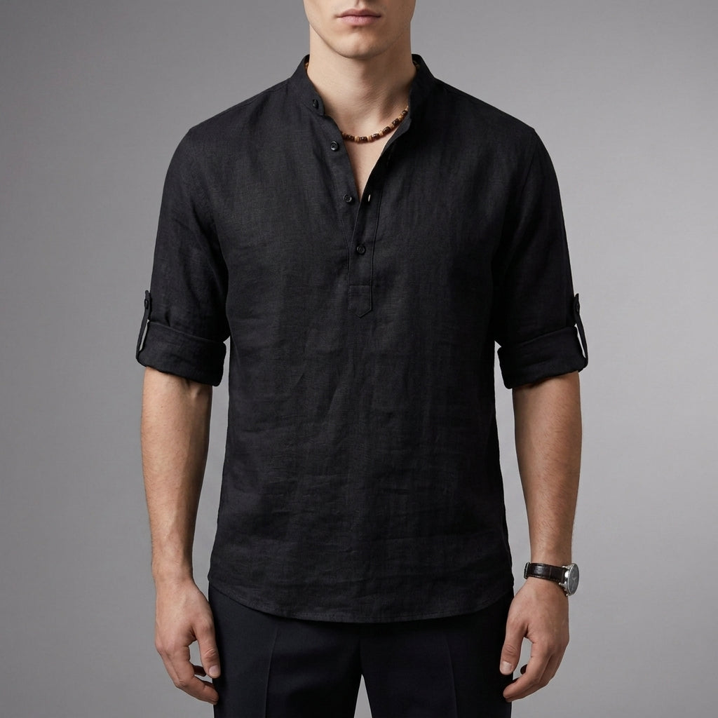 Perugia Linen Henley Shirt