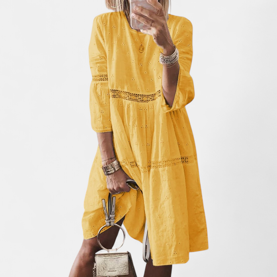ORLIE | Tiered 3/4 Sleeve Casual Sundress for Women | Flowy Everyday Summer Dress