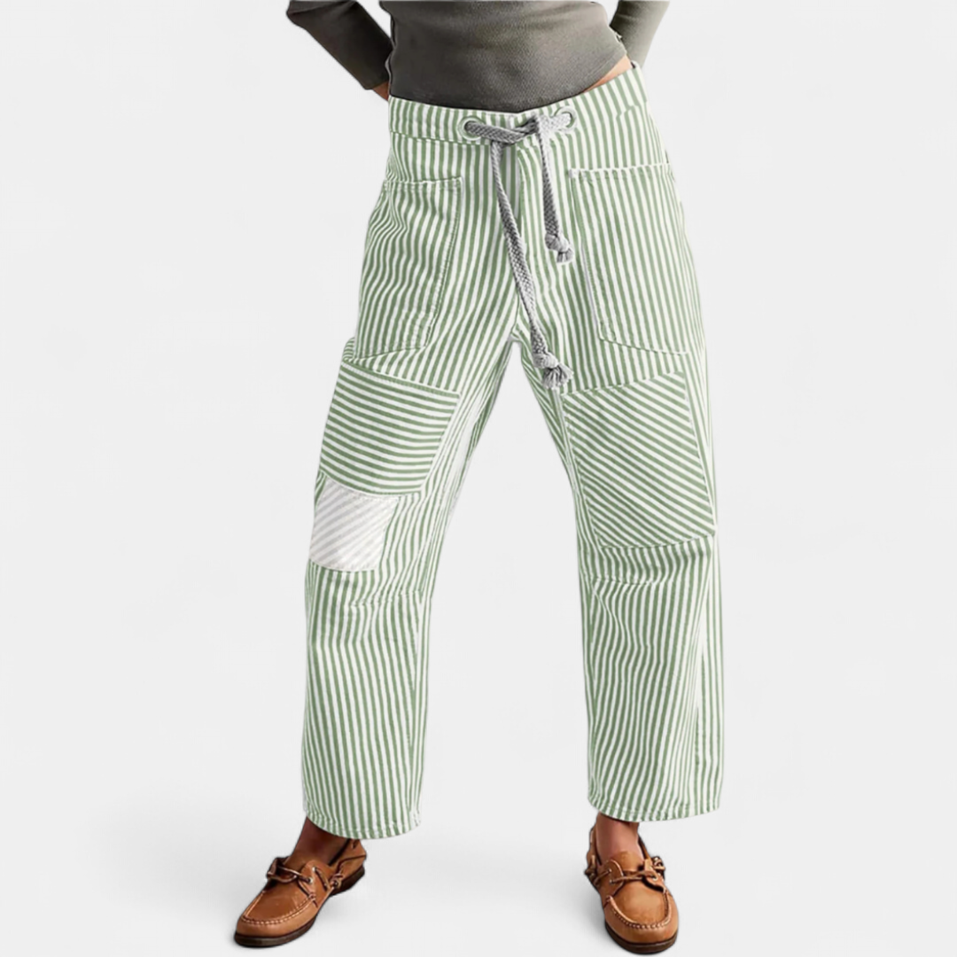 PERLAH | Wide Leg Striped Women's Pants
