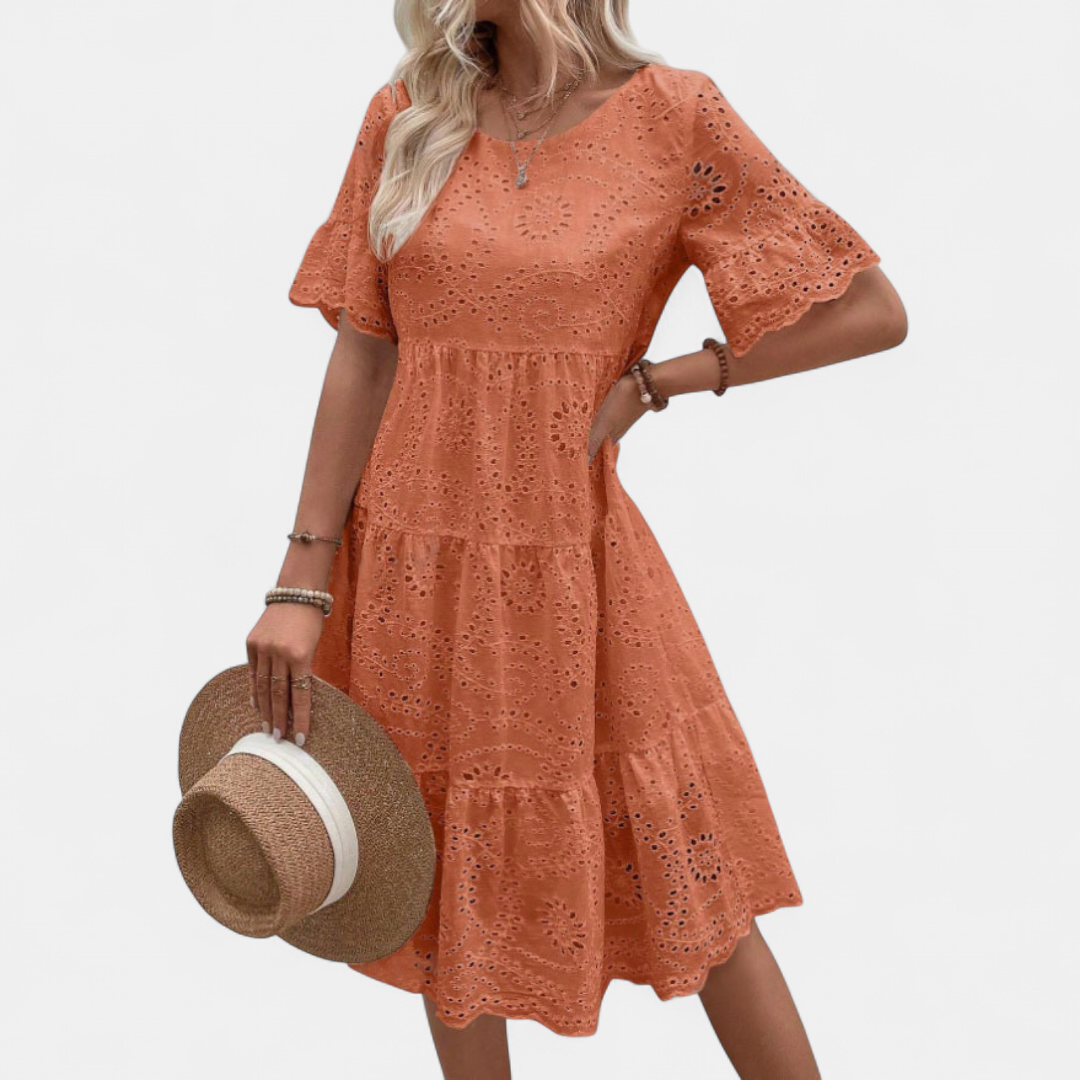 RAEMI | Elegant Casual Boho Round Neck Summer Dress