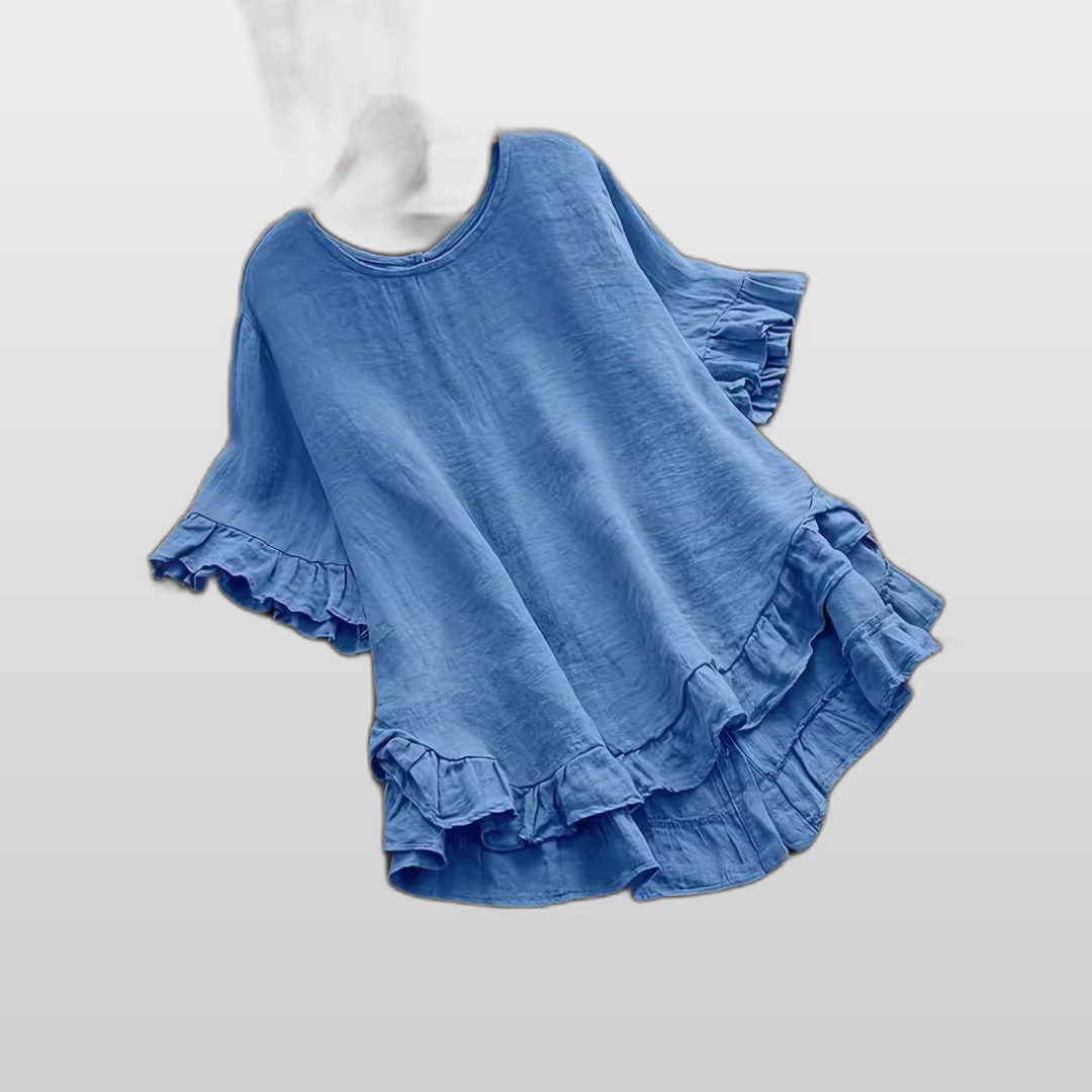 EVITA | Casual Ruffle Hem Women's Top