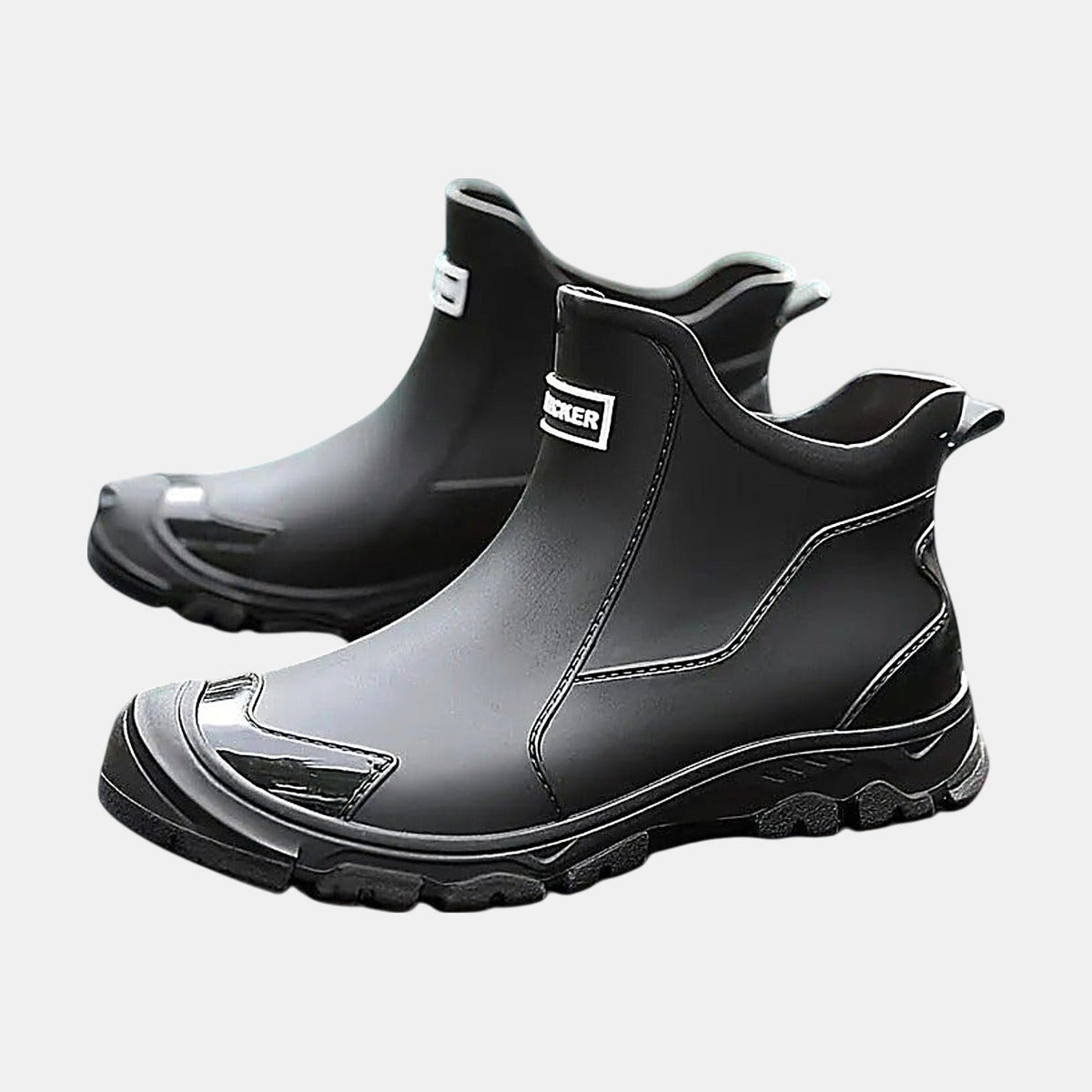 Women's Waterproof Chelsea Rain Boots, Glossy Slip On Ankle