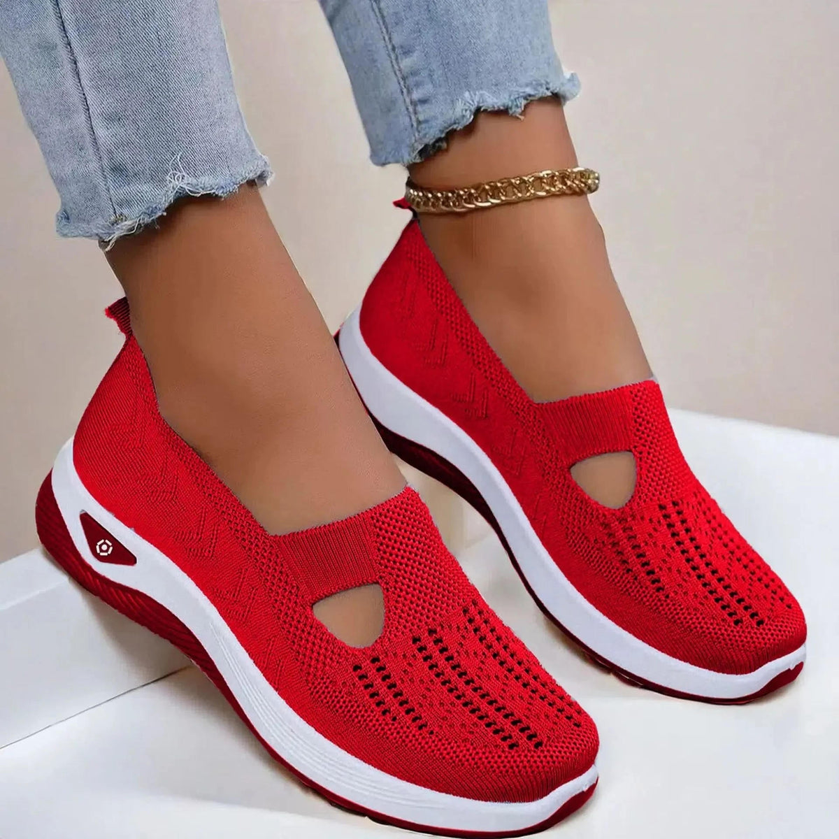 Womens Slip On Orthopedic Shoes with Memory Foam and Triple Arch Support