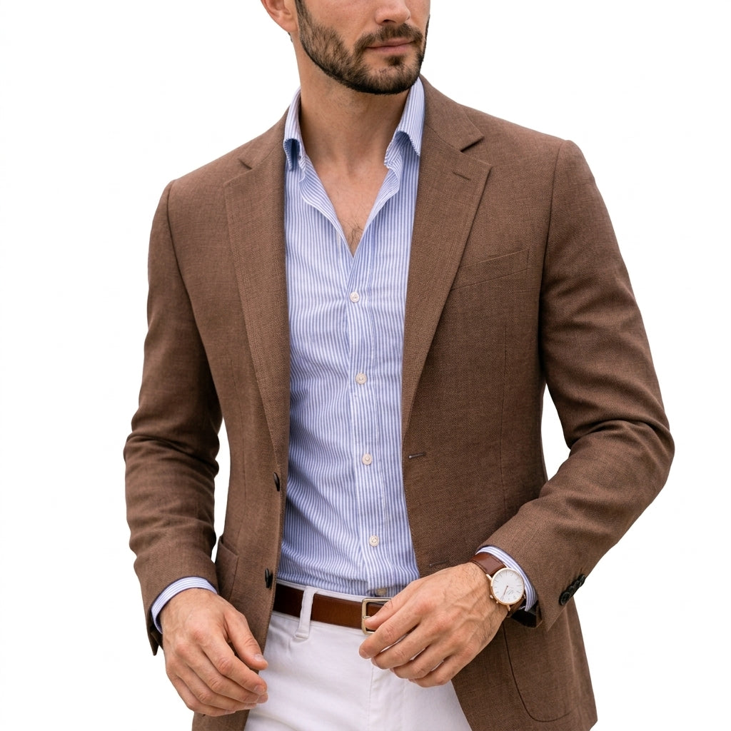 Varenzo Knit Blazer