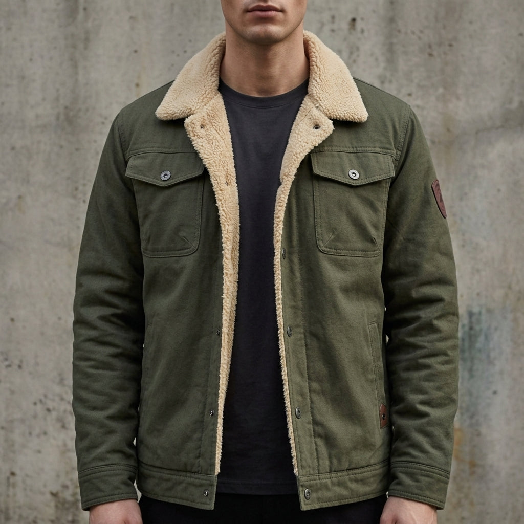 Spoleto Sherpa Lined Bomber Jacket