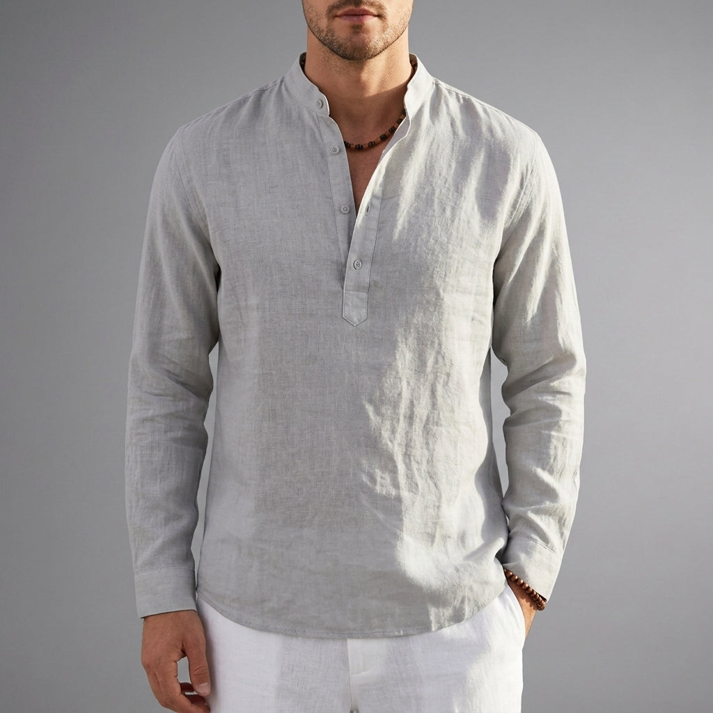Perugia Linen Henley Shirt