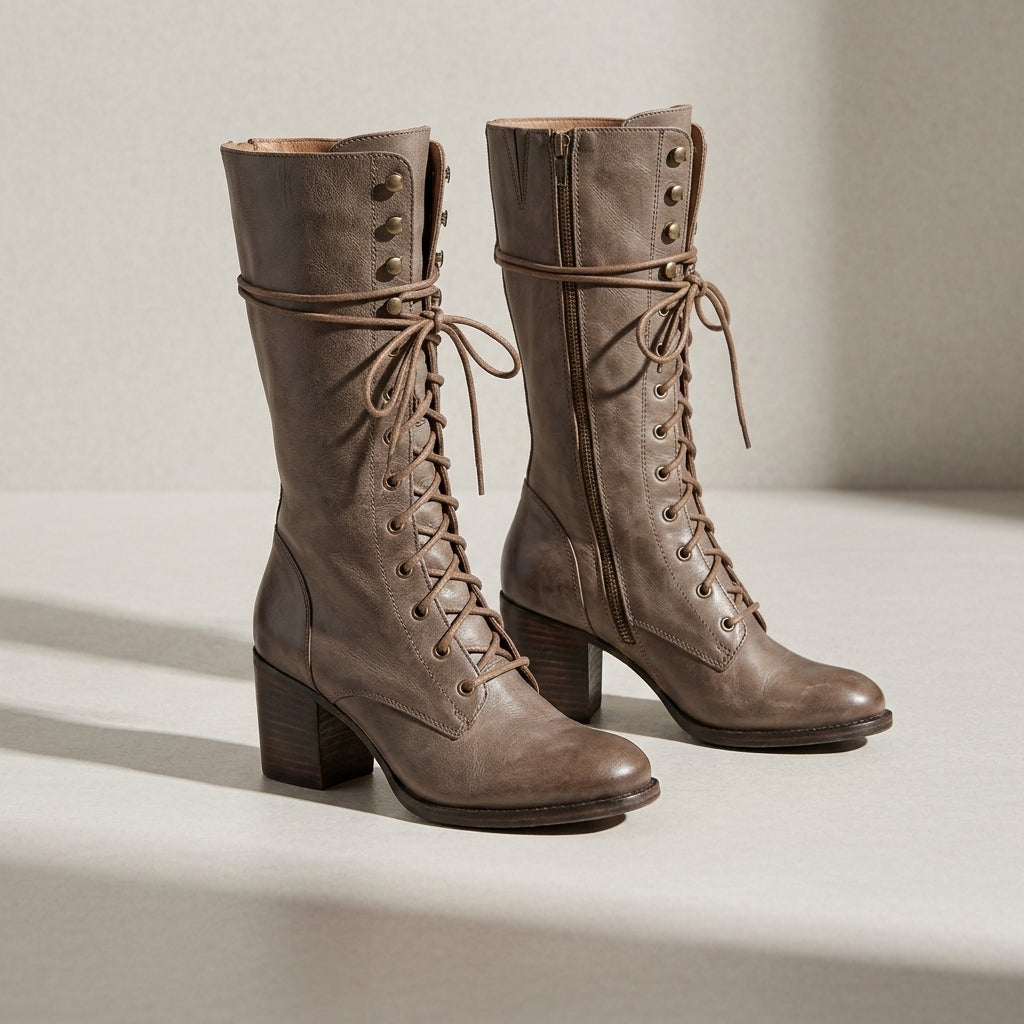 Alonnisos Clara Lace-Up Knee Boots