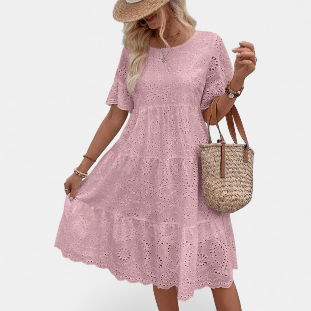 RAEMI | Elegant Casual Boho Round Neck Summer Dress