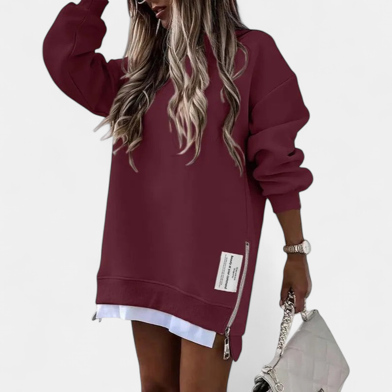 MELISA | Oversized Drop Shoulder Sweatshirt Dress for Women | Casual Everyday
