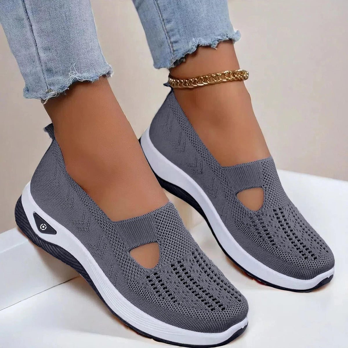 Womens Slip On Orthopedic Shoes with Memory Foam and Triple Arch Support