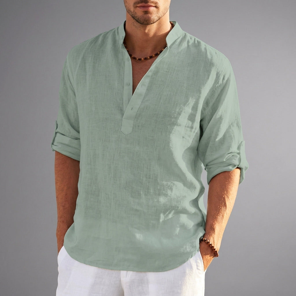 Perugia Linen Henley Shirt