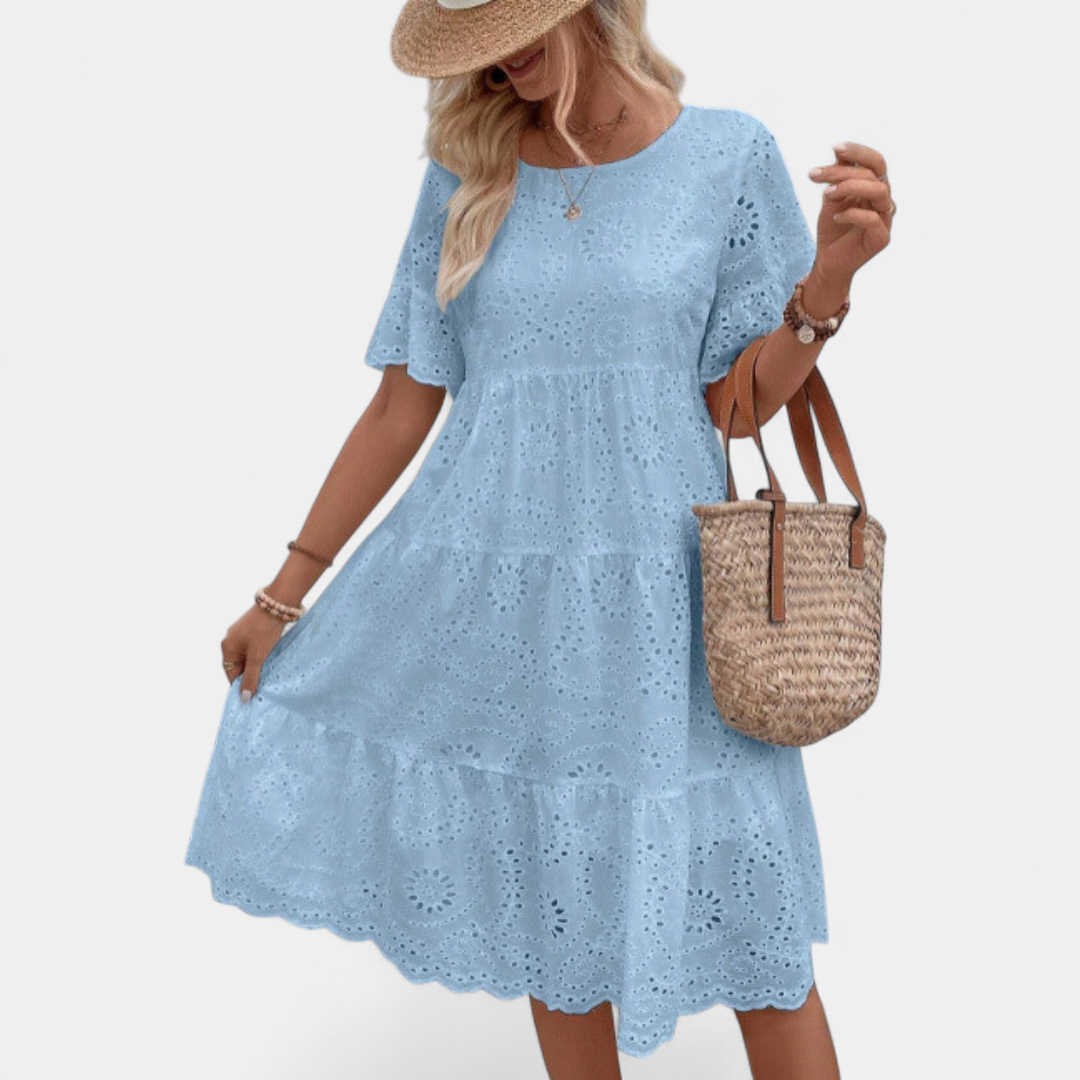 RAEMI | Elegant Casual Boho Round Neck Summer Dress