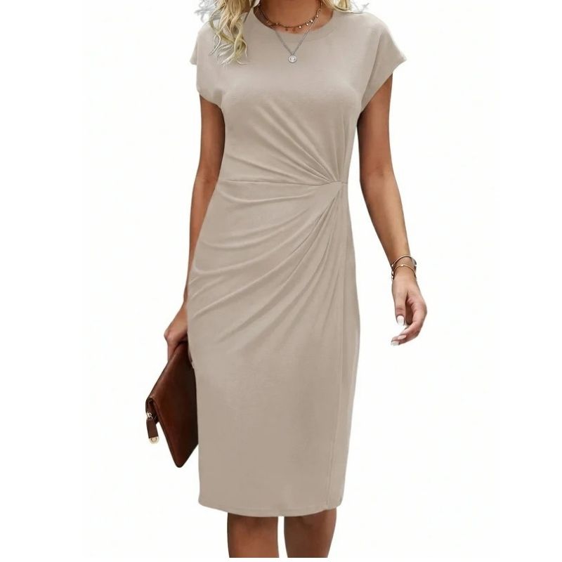 Womens Elegant Midi Dress, Flattering Midi Length Dress for Work and Leisure