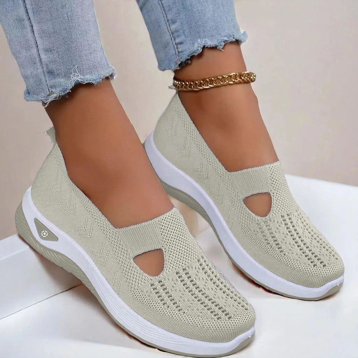 Womens Slip On Orthopedic Shoes with Memory Foam and Triple Arch Support